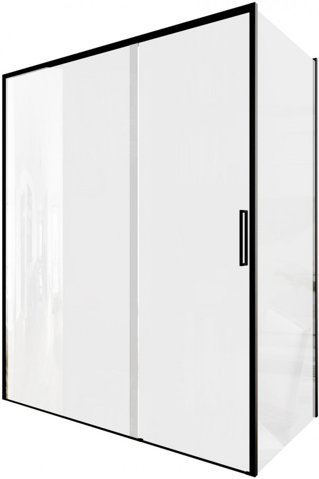 Душевой уголок Aquanet Pleasure Evo 160x80 AE65-160x80-BT профиль черный, прозрачное стекло