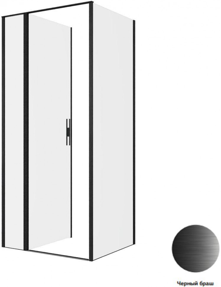 Душевой уголок Aquanet Pleasure Evo 160x80 AE65-160x80-BT профиль черный, прозрачное стекло