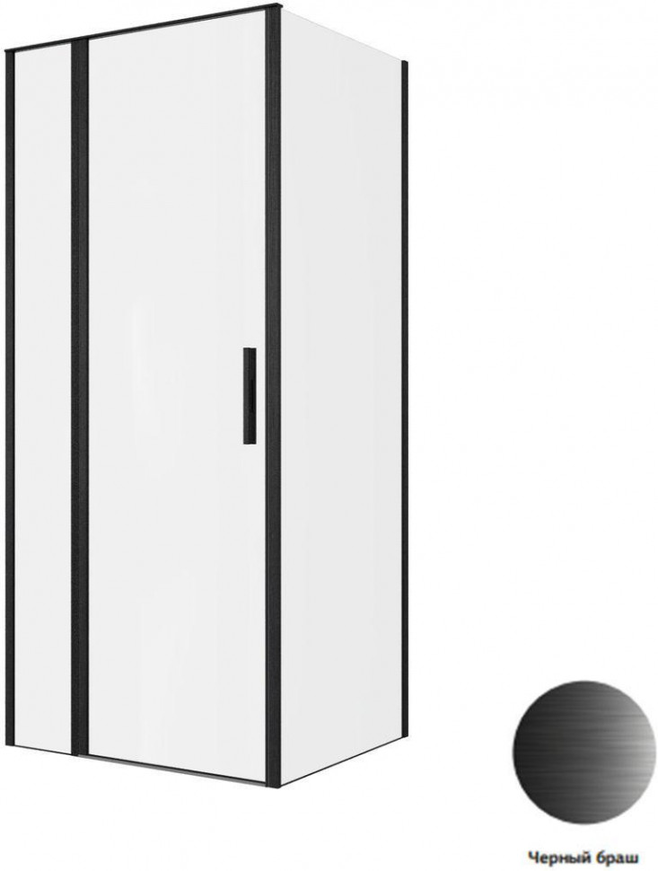 Душевой уголок Aquanet Pleasure Evo 160x80 AE65-160x80-BT профиль черный, прозрачное стекло