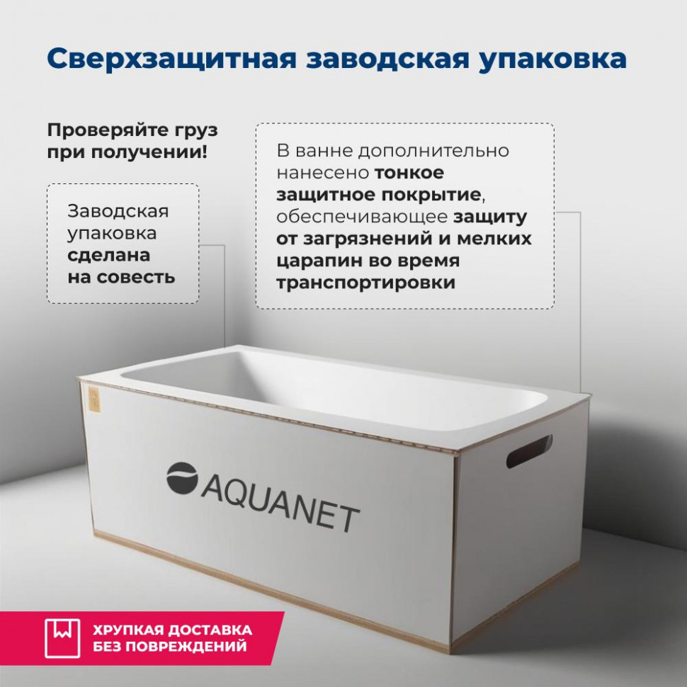 Акриловая ванна Aquanet Bright 155x70 (с каркасом)