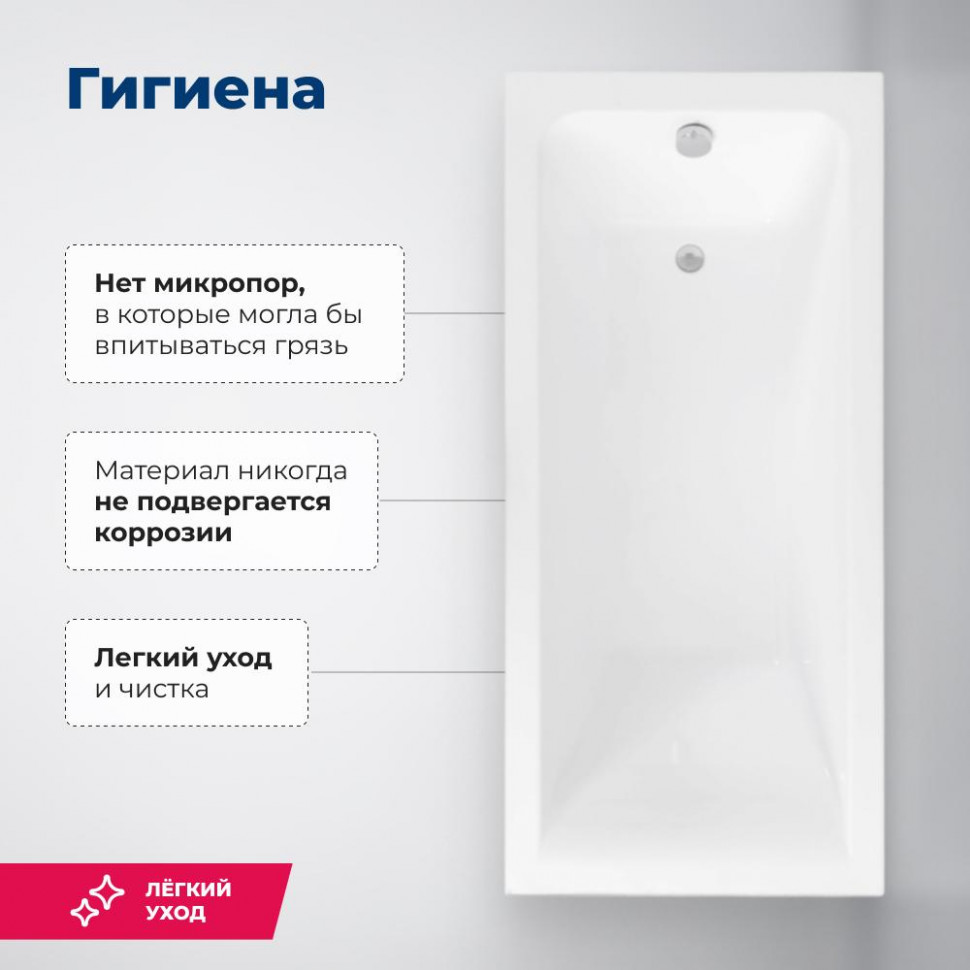 Акриловая ванна Aquanet Bright 180x80 (с каркасом)