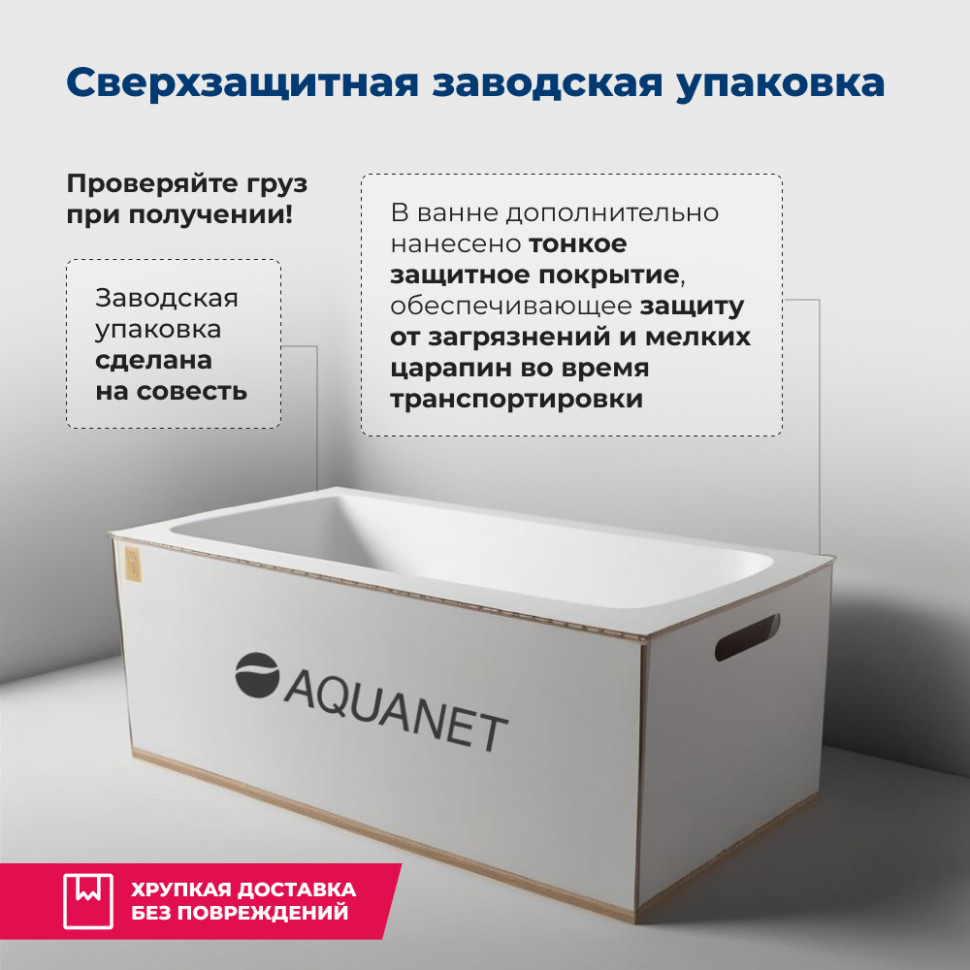 Акриловая ванна Aquanet Capri 160x100 R (с каркасом)