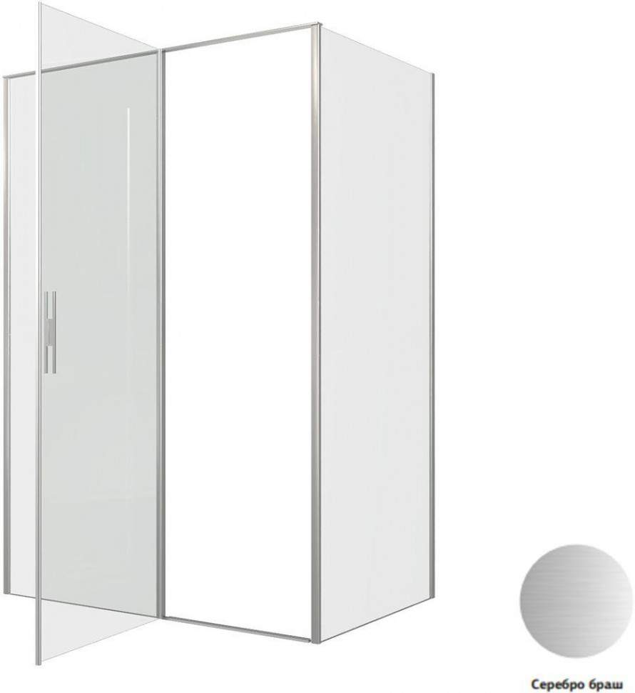 Душевой уголок Aquanet Pleasure Evo 100x90 AE65-100x90-BT профиль черный, прозрачное стекло