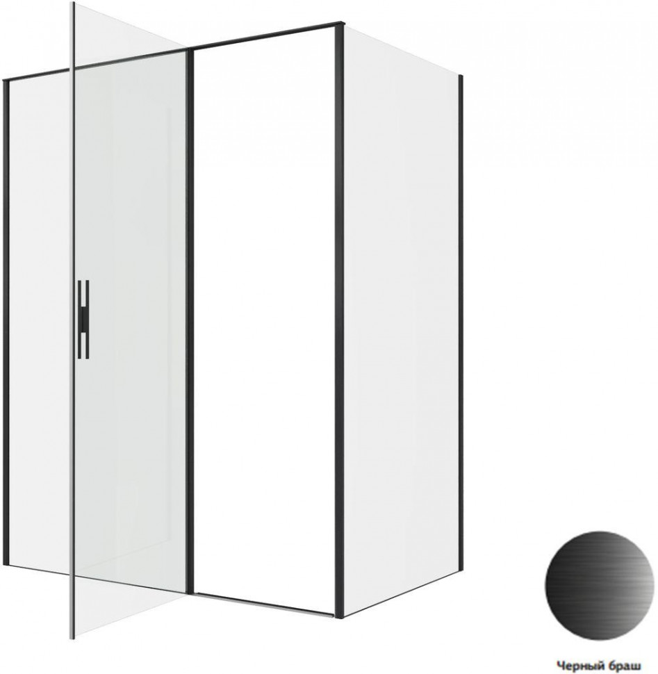 Душевой уголок Aquanet Pleasure Evo 110x90 AE65-110x90-BT профиль черный, прозрачное стекло