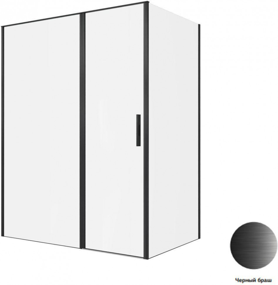 Душевой уголок Aquanet Pleasure Evo 110x90 AE65-110x90-BT профиль черный, прозрачное стекло