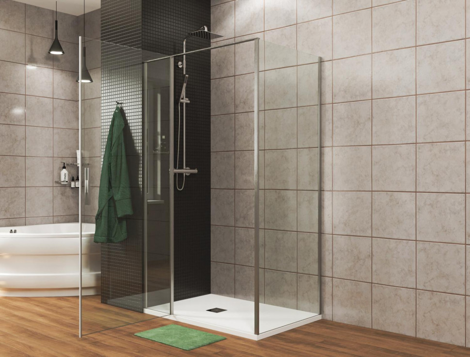 Душевой уголок Aquanet Pleasure Evo 130x80 AE65-130x80-CT профиль хром, прозрачное стекло